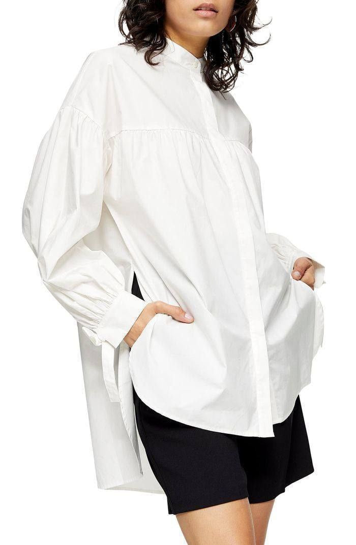 white poplin shirt