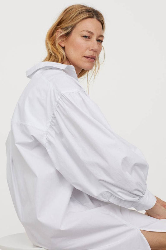 white poplin shirt